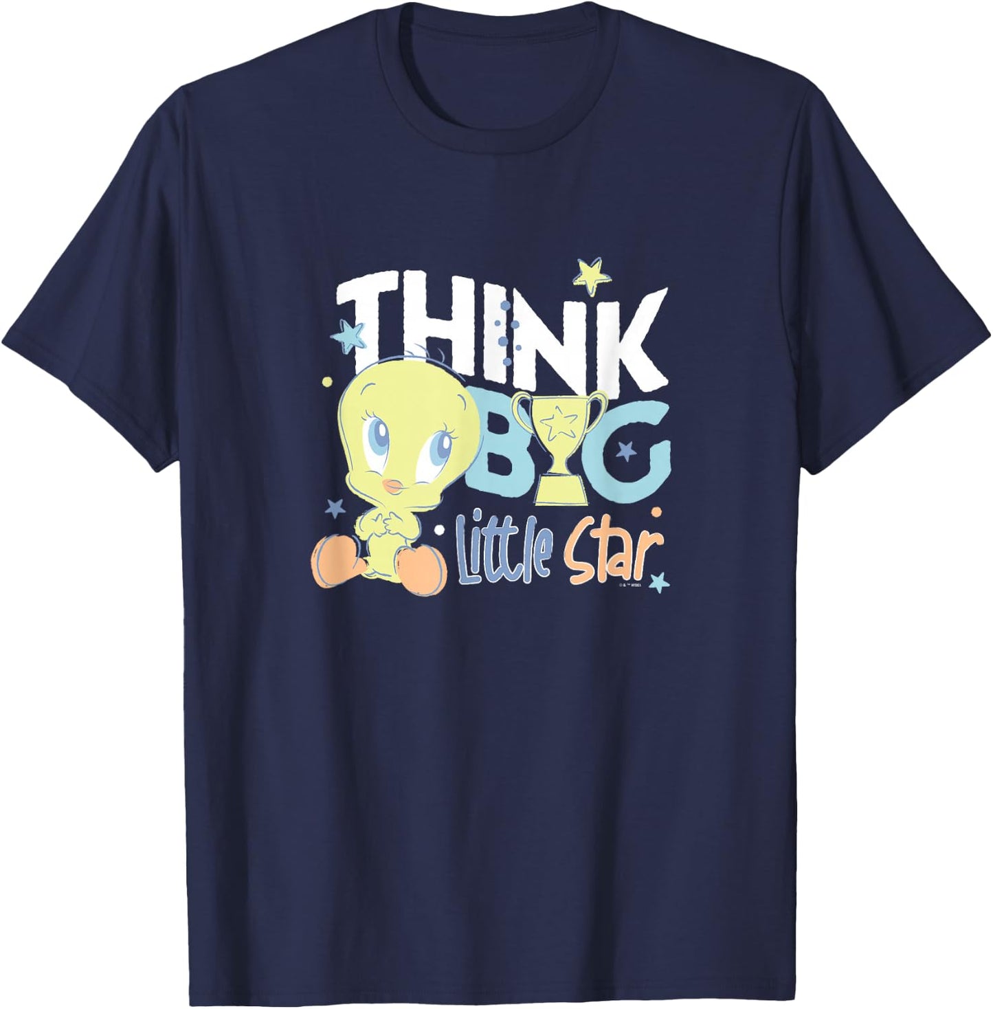 Looney Tunes Think Big Little Star Tweety Bird Stars Logo T-Shirt - T-Shirt | Navy