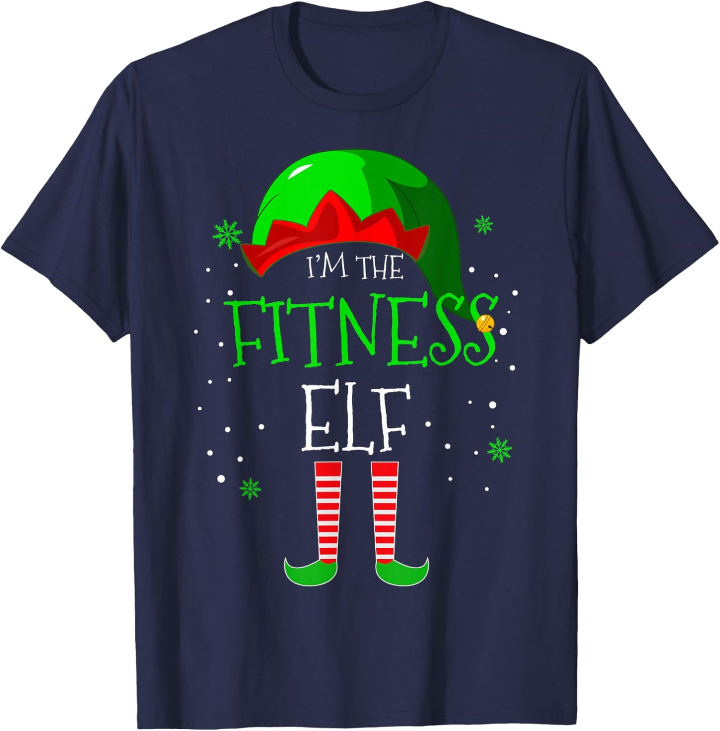 I'm the Fitness Elf Family Matching Costume Christmas Gift T-Shirt - T-Shirt | Navy