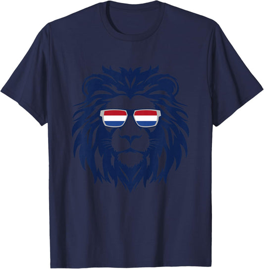 Nederland Lion, Netherlands Flag. Kids Holland Dutch, Orange T-Shirt - T-Shirt | Navy