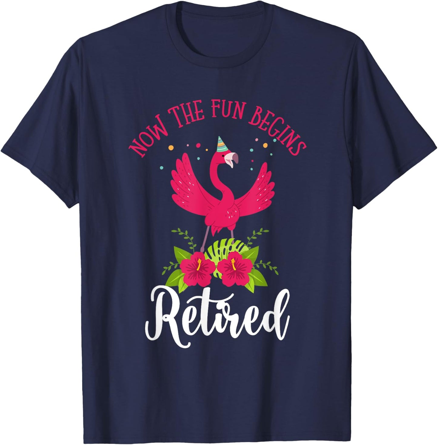 Retired Women or Retired Grandma or Flamingo Retirement 2022 T-Shirt - T-Shirt | Navy