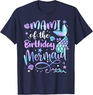 Mami Of The Birthday Mermaid Matching Family Mother's Day T-Shirt - T-Shirt | Navy