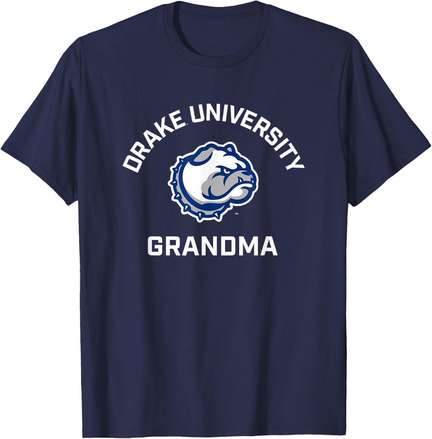 Drake University Bulldogs Arched Grandma T-Shirt - T-Shirt | Navy