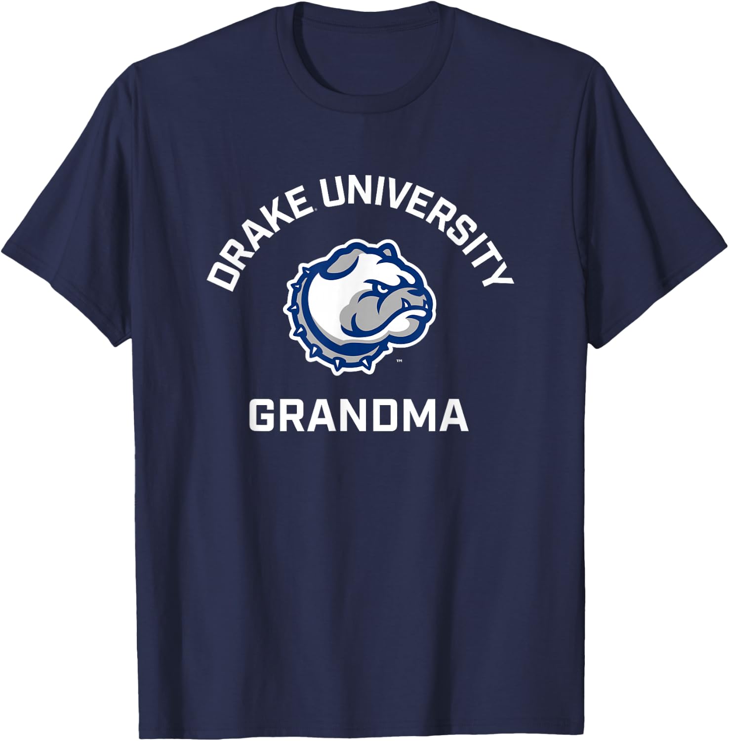 Drake University Bulldogs Arched Grandma T-Shirt - T-Shirt | Navy