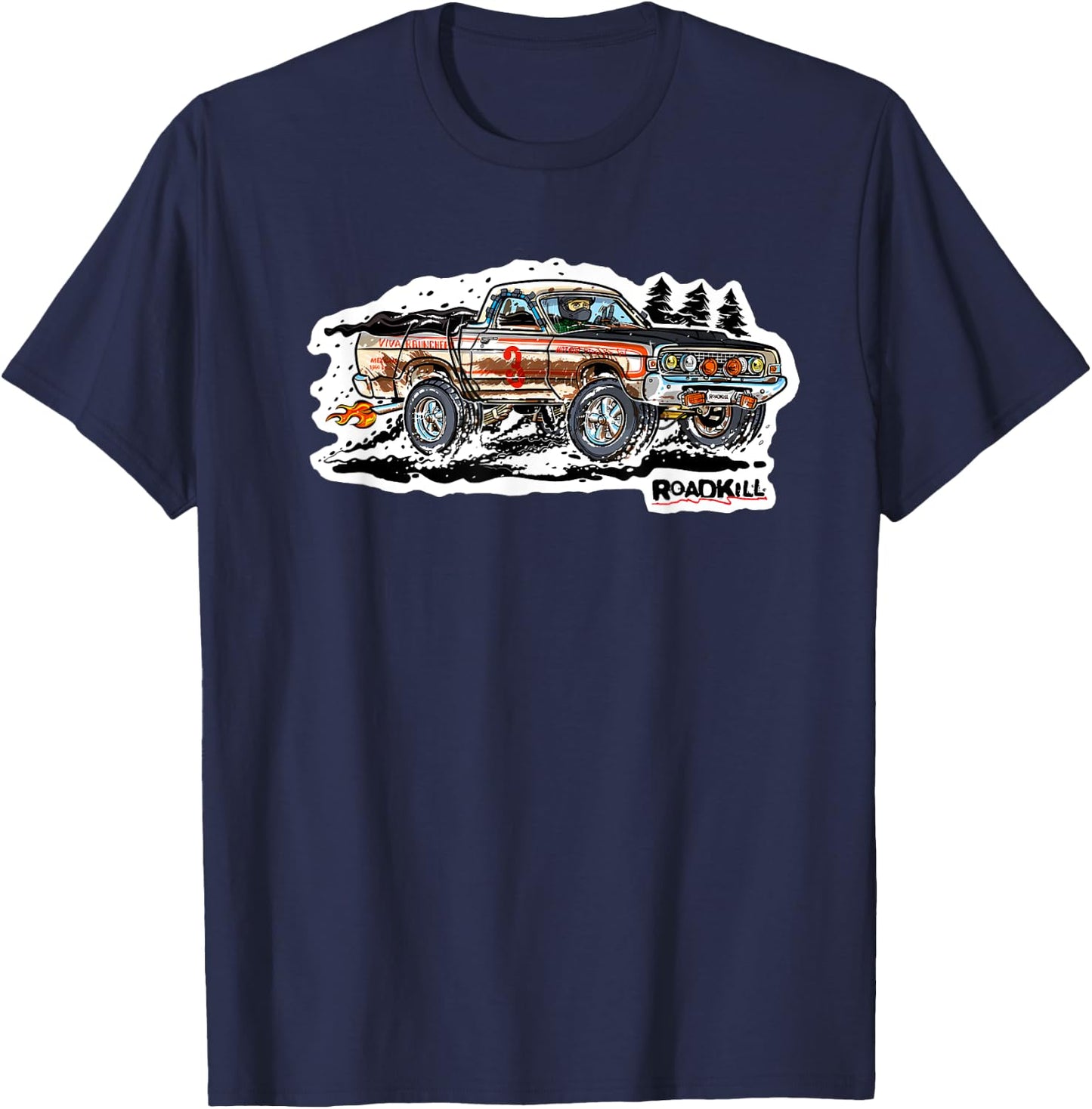 Motortrend Roadkill Raunchero , Small, Black T-Shirt - T-Shirt | Navy