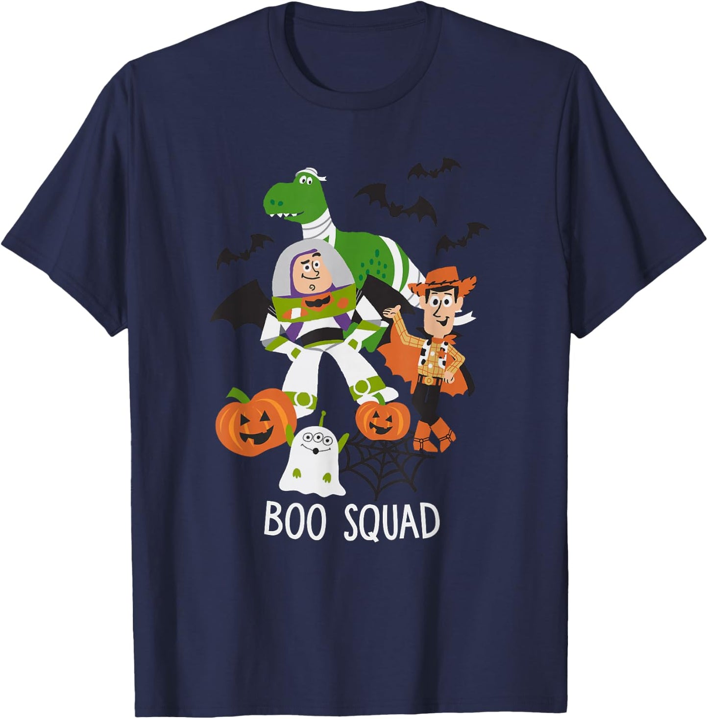 Disney Pixar Toy Story Halloween Boo Squad Cartoon Sketch T-Shirt - T-Shirt | Navy