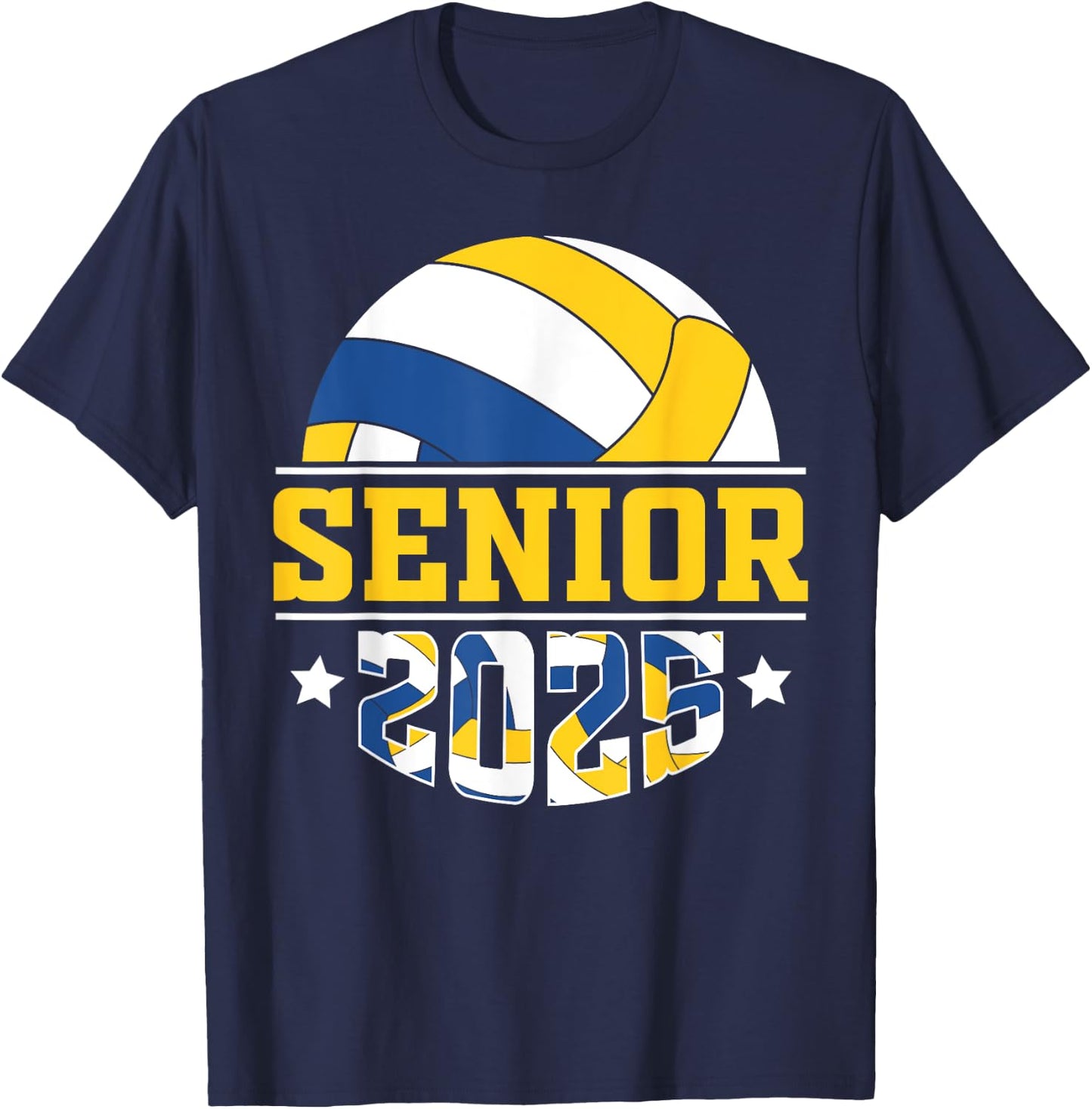 Volleyball senior 2025 senior year class of 25 graduation T-Shirt - T-Shirt | Navy