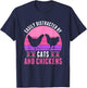 Easily Distracted by Chickens and Cats Chicken Farmer T-Shirt - T-Shirt | Navy