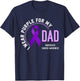 I Wear Purple For My Dad Pancreatic Cancer Awareness T-Shirt - T-Shirt | Navy