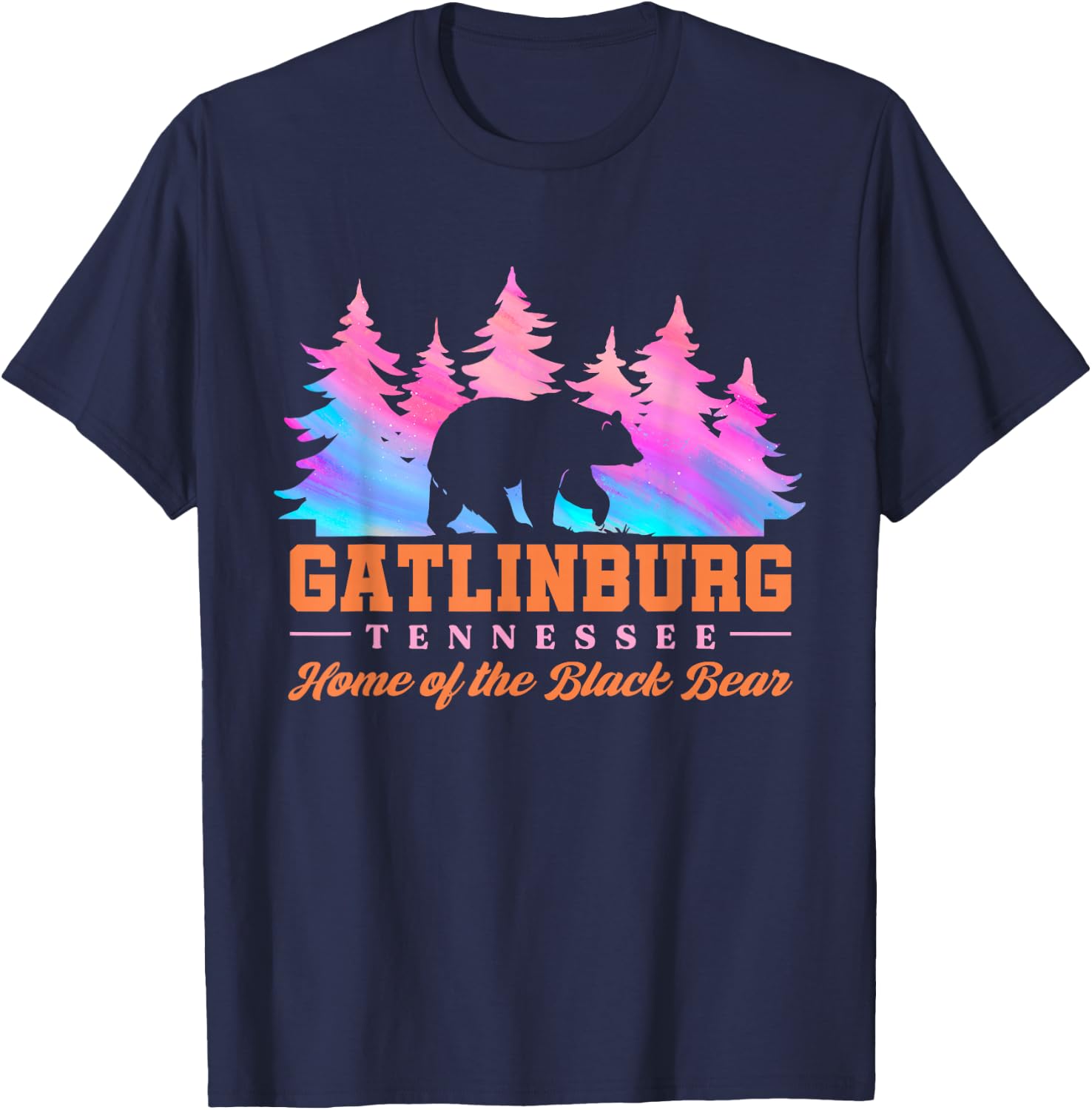 Gatlinburg Tennessee Home Of The Black Bear T-Shirt - T-Shirt | Navy