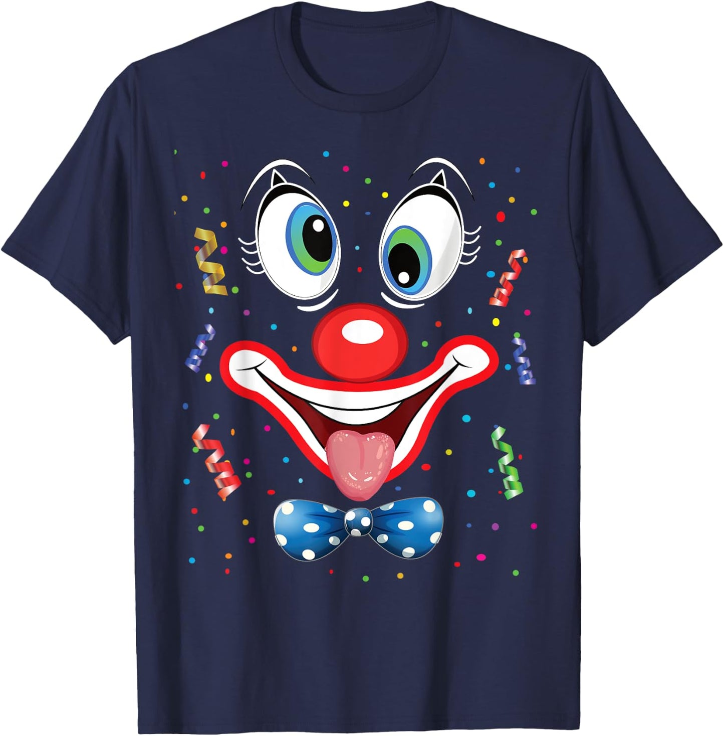 Carnival Clown Face Circus Costume Kids Men Women Carnivals T-Shirt - T-Shirt | Navy