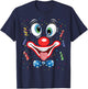 Carnival Clown Face Circus Costume Kids Men Women Carnivals T-Shirt - T-Shirt | Navy