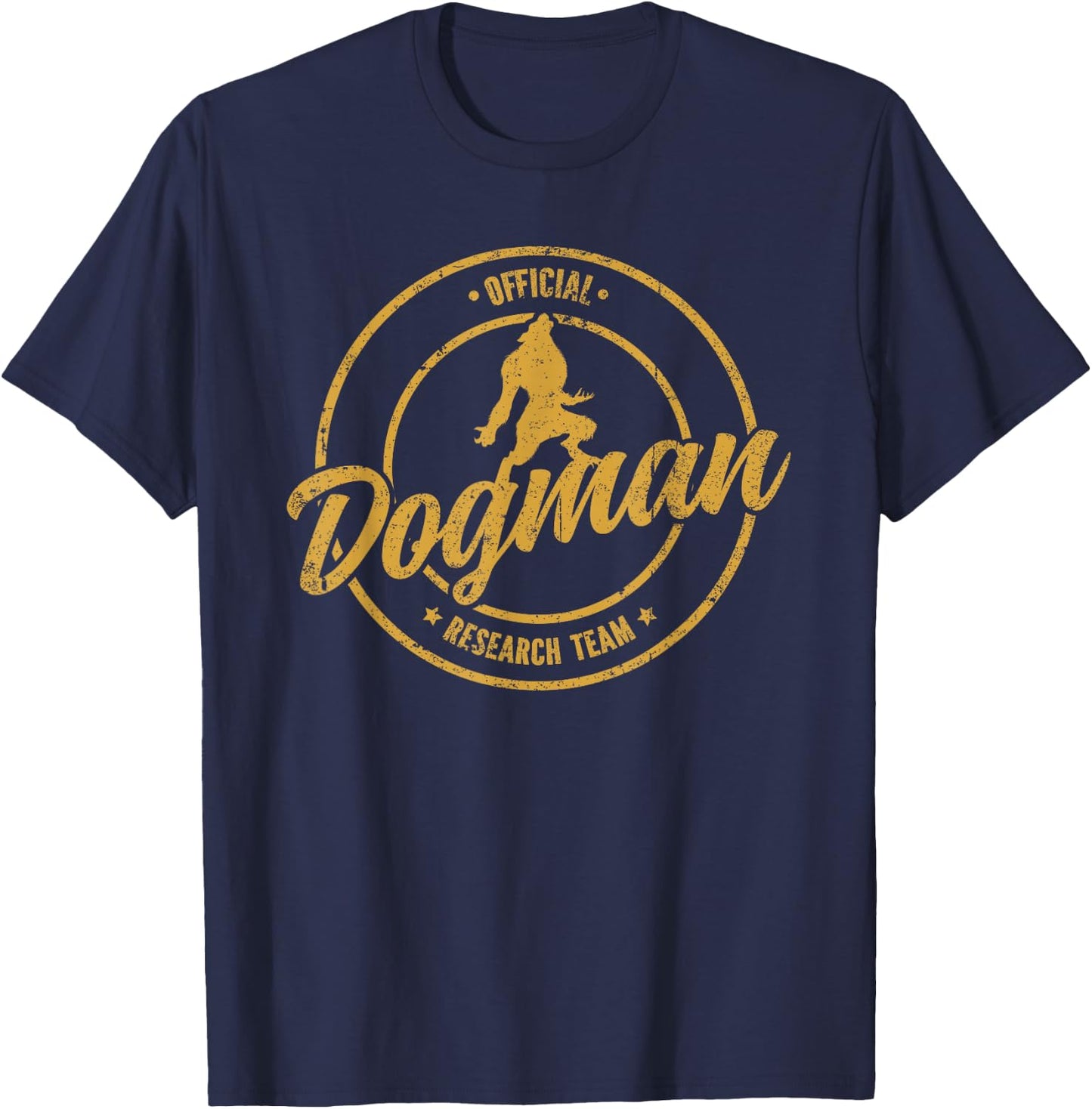 Michigan Dogman Cryptid Society Werewolf Monster T-Shirt - T-Shirt | Navy