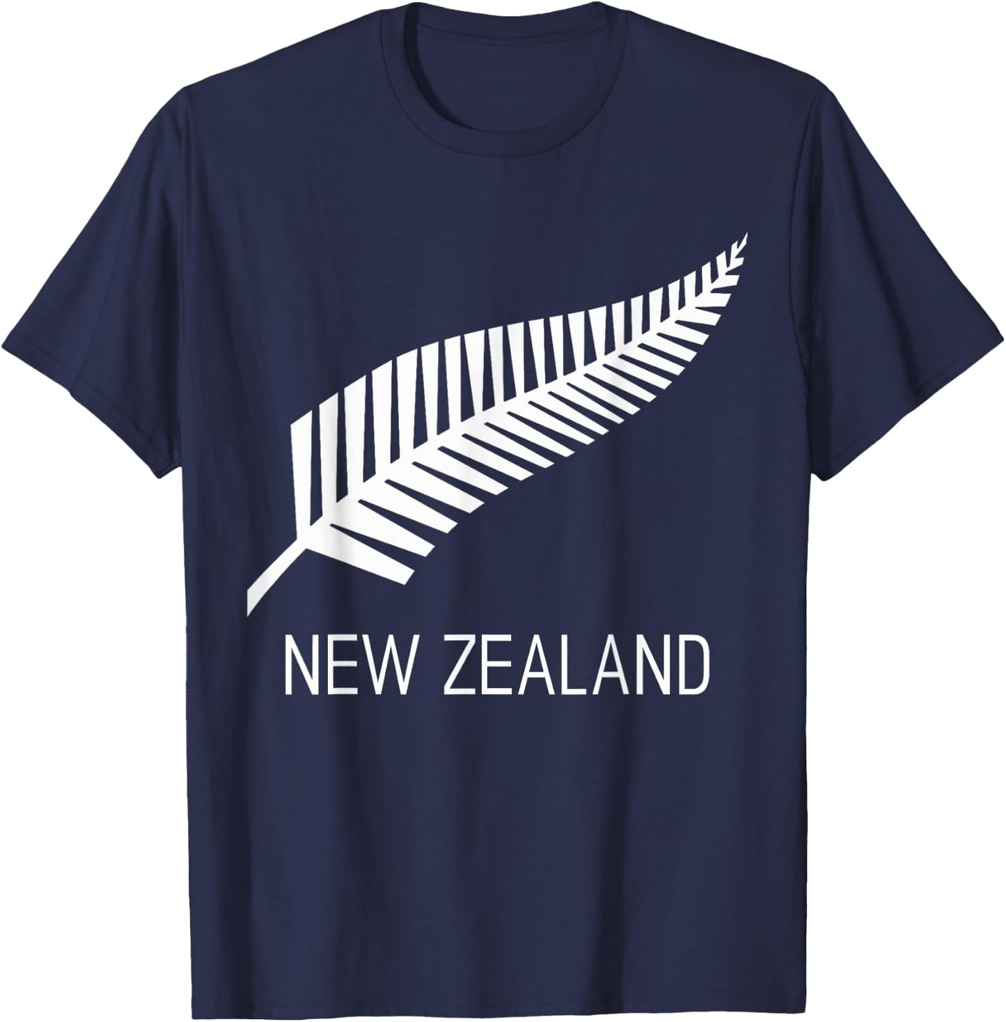 Black New Zealand Fern Shirt Black Proud Kiwi NZ Rugby T-Shirt - T-Shirt | Navy