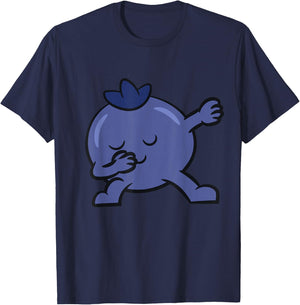 Dabbing Blueberry Cute Fruit Kawaii Blueberry Dabbing T-Shirt - T-Shirt | Navy