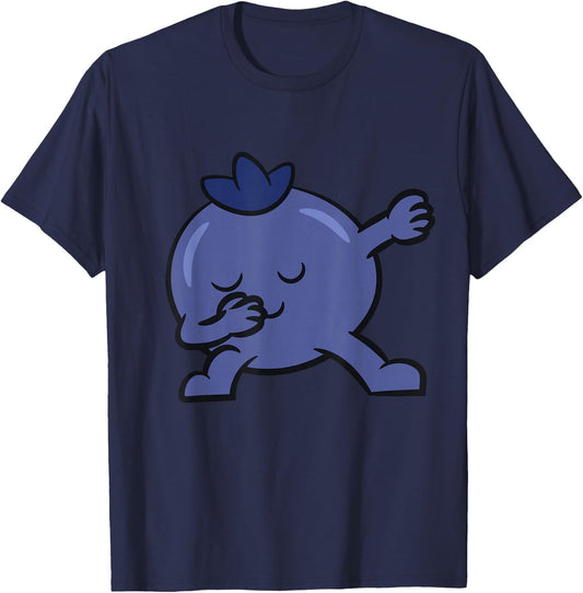 Dabbing Blueberry Cute Fruit Kawaii Blueberry Dabbing T-Shirt - T-Shirt | Navy