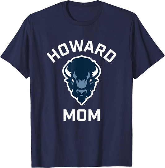 Howard University Bison Arched Mom T-Shirt - T-Shirt | Navy