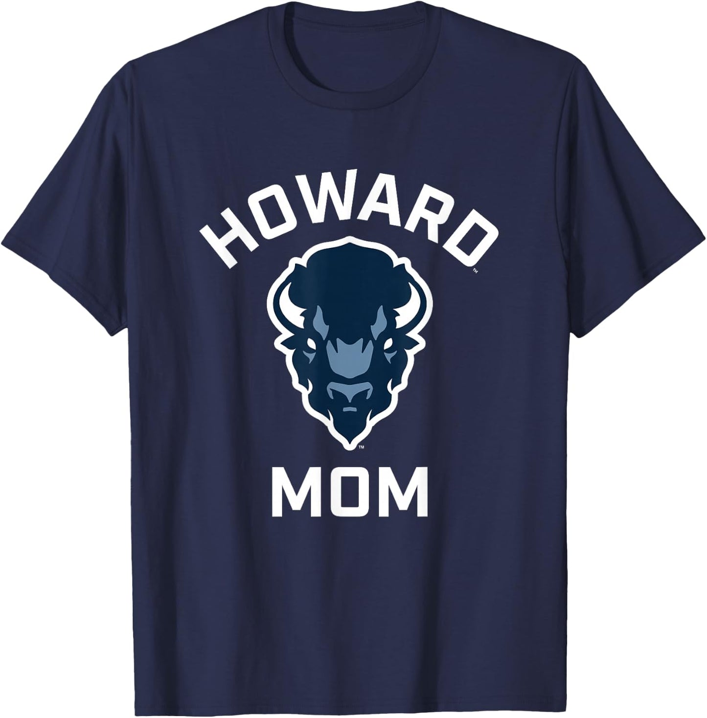 Howard University Bison Arched Mom T-Shirt - T-Shirt | Navy