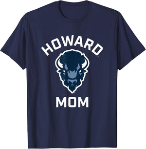 Howard University Bison Arched Mom T-Shirt - T-Shirt | Navy