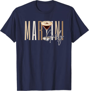 Martini Girly Espresso Martini Time Caffeine Vintage T-Shirt - T-Shirt | Navy