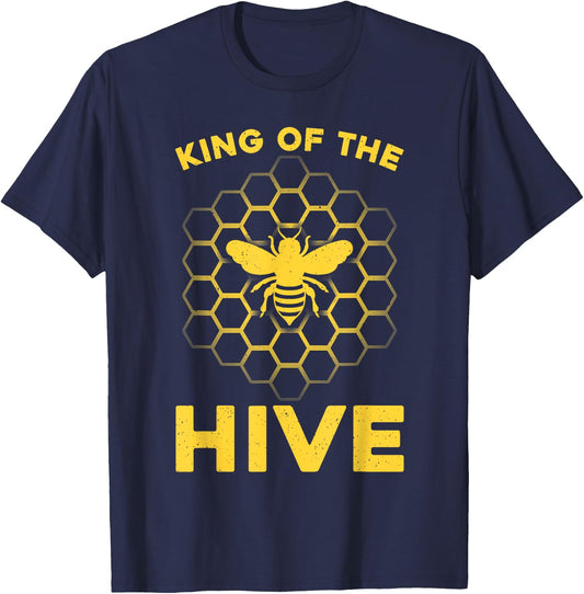 Funny Beekeeper Art Dad Bee Hive Honey Beekeeping T-Shirt - T-Shirt | Navy