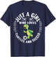 Cute Turtle Gift Just A Girl Who Loves Turtles and Soccer T-Shirt - T-Shirt | Navy