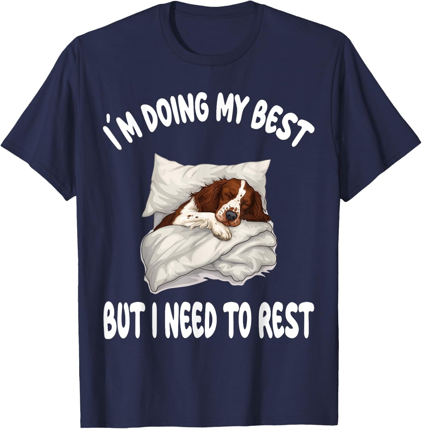 English Springer Spaniel Official Sleepshirt Pajamas T-Shirt - T-Shirt | Navy
