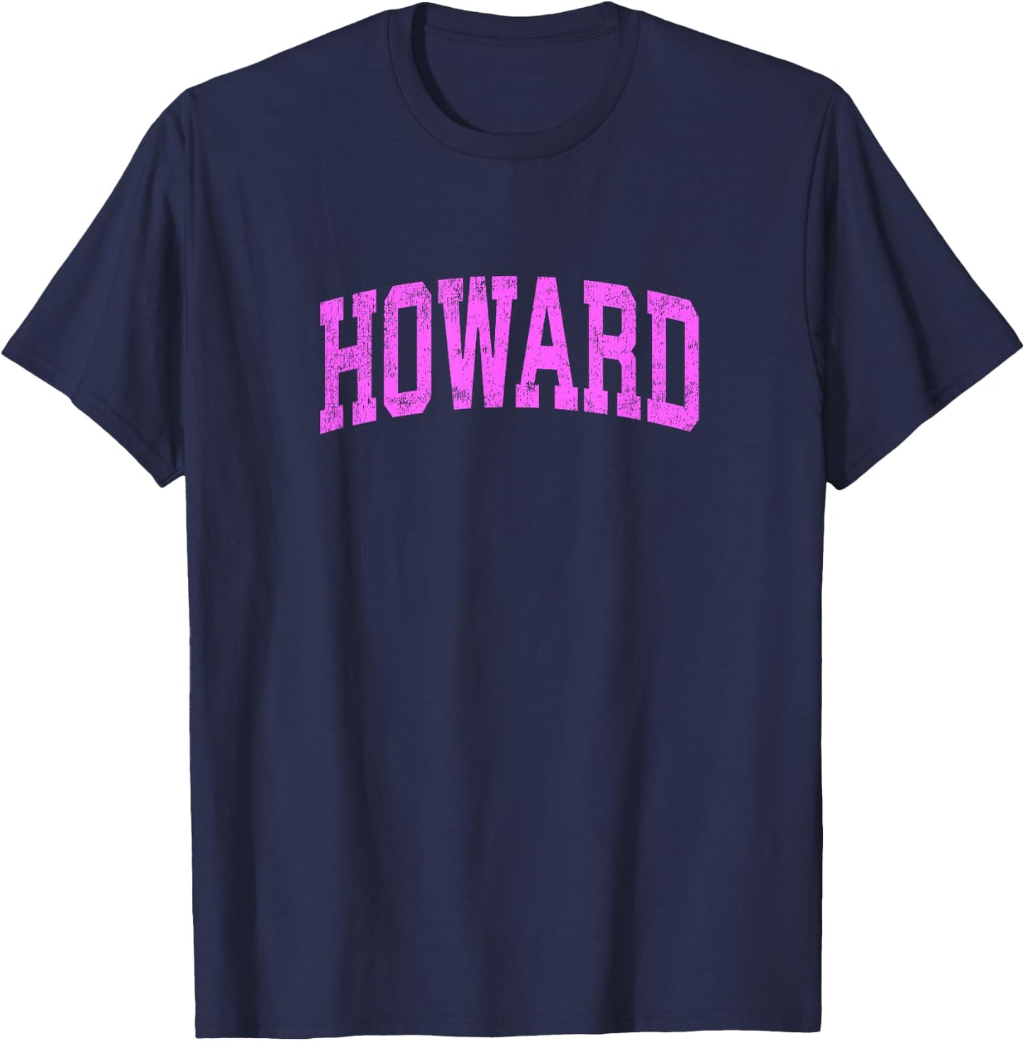Howard Wisconsin WI Vintage Athletic Sports Pink Design T-Shirt - T-Shirt | Navy