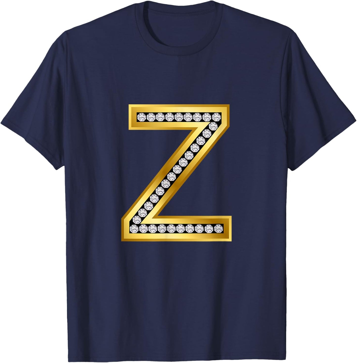 Cool Z Alphabet Cute Initial Monogram Letter Z Graphic T-Shirt - T-Shirt | Navy