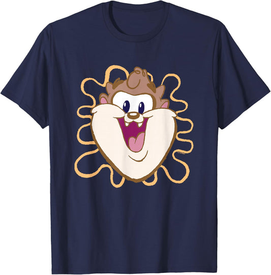 Looney Tunes Baby Looney Tunes Cute Taz Big Face Logo T-Shirt - T-Shirt | Navy