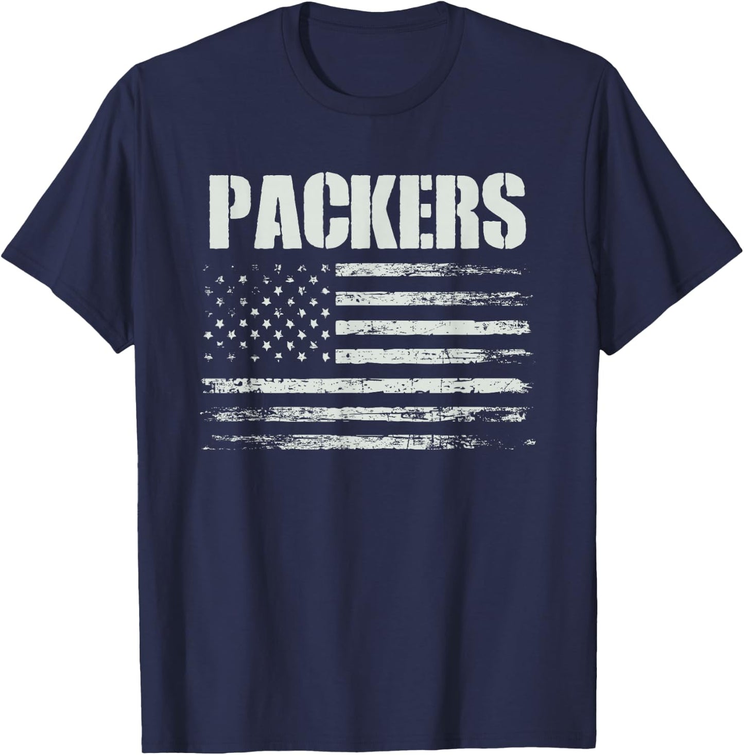 Packers USA Flag Colquitt County High School Pride T-Shirt - T-Shirt | Navy