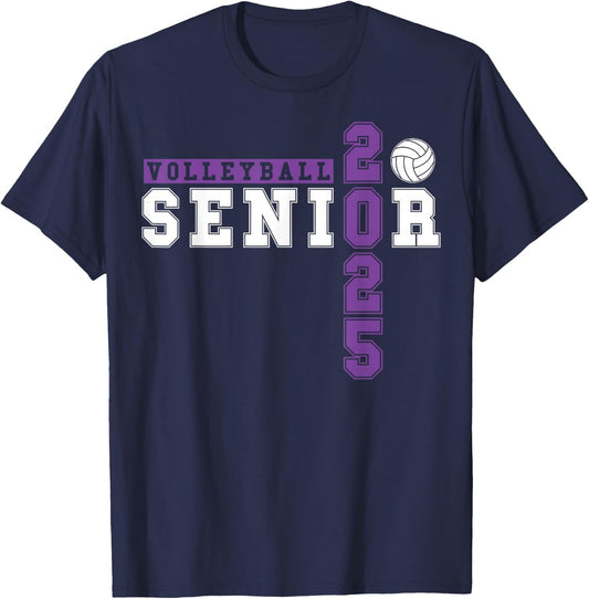 Volleyball Senior Night Volleyball Senior 2025 Graduation 26 T-Shirt - T-Shirt | Navy