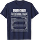 Nutritional Facts Swim Coach Job Tittle T-Shirt - T-Shirt | Navy