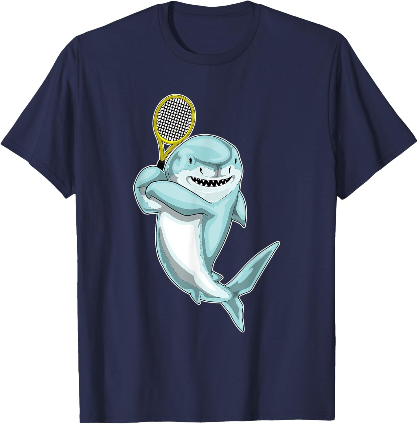 Shark Tennis Tennis racket Sports T-Shirt - T-Shirt | Navy