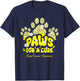 Paws For A Cure Bone Cancer Dog Paw Bone Cancer Awareness Women Kids T-Shirt - T-Shirt | Navy