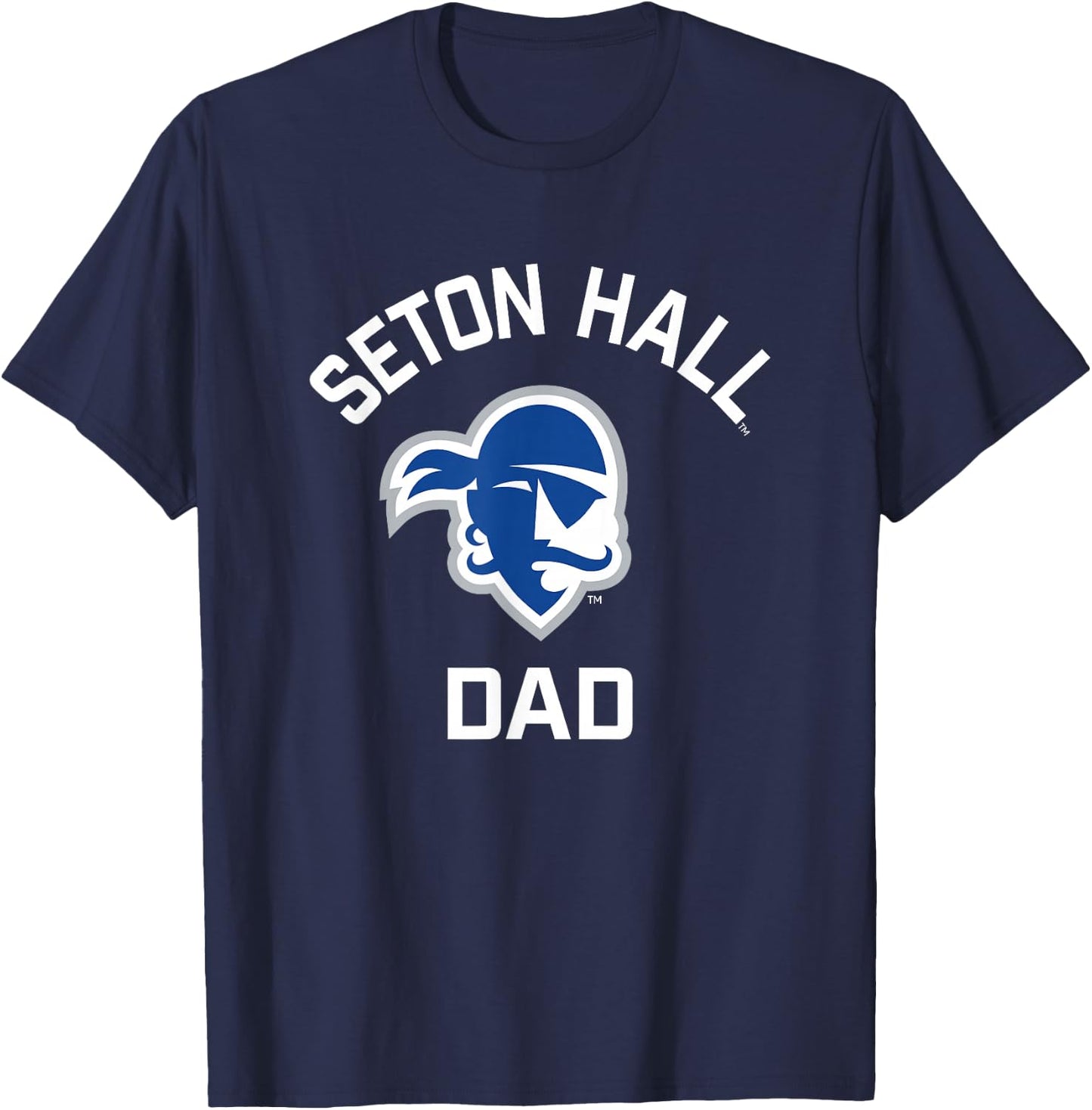 Seton Hall University SHU Pirates Arched Dad T-Shirt - T-Shirt | Navy