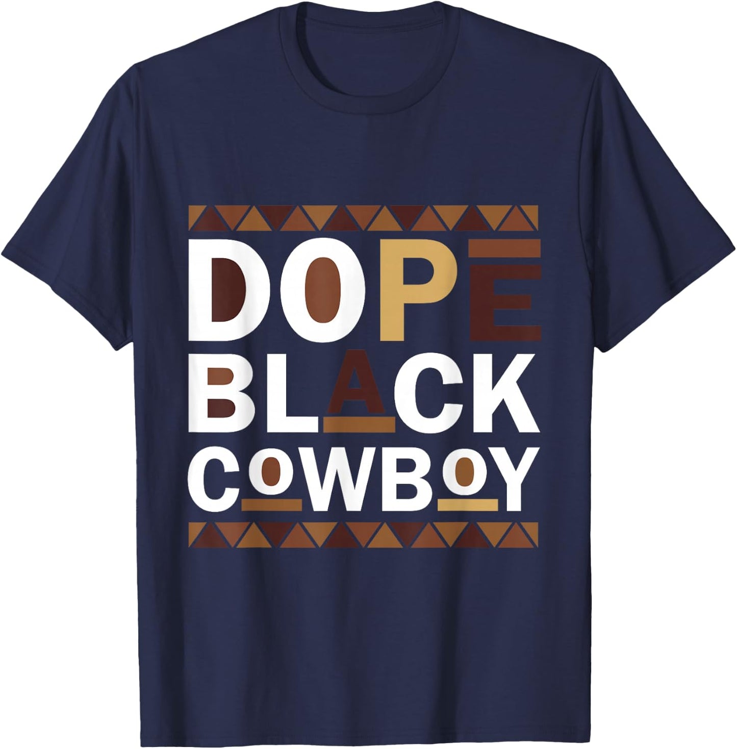 Dope Black Cowboy Retro Juneteenth Black History T-Shirt - T-Shirt | Navy