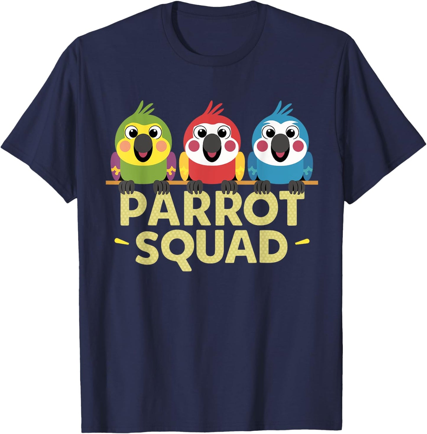 Parrot Squad for Parrot Lover Shirt | Kids Parrot T-Shirt - T-Shirt | Navy