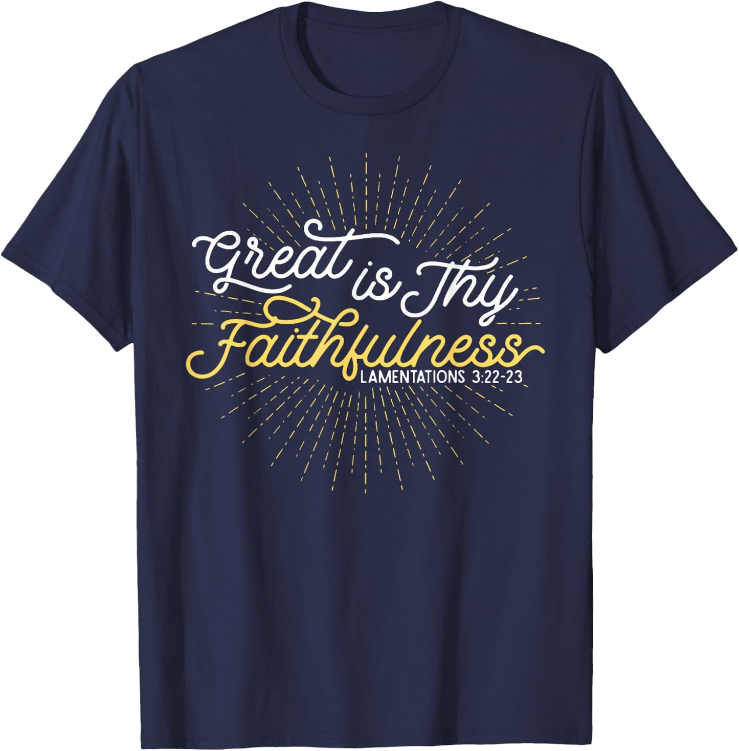 Great Is Thy Faithfulness T-Shirt - T-Shirt | Navy