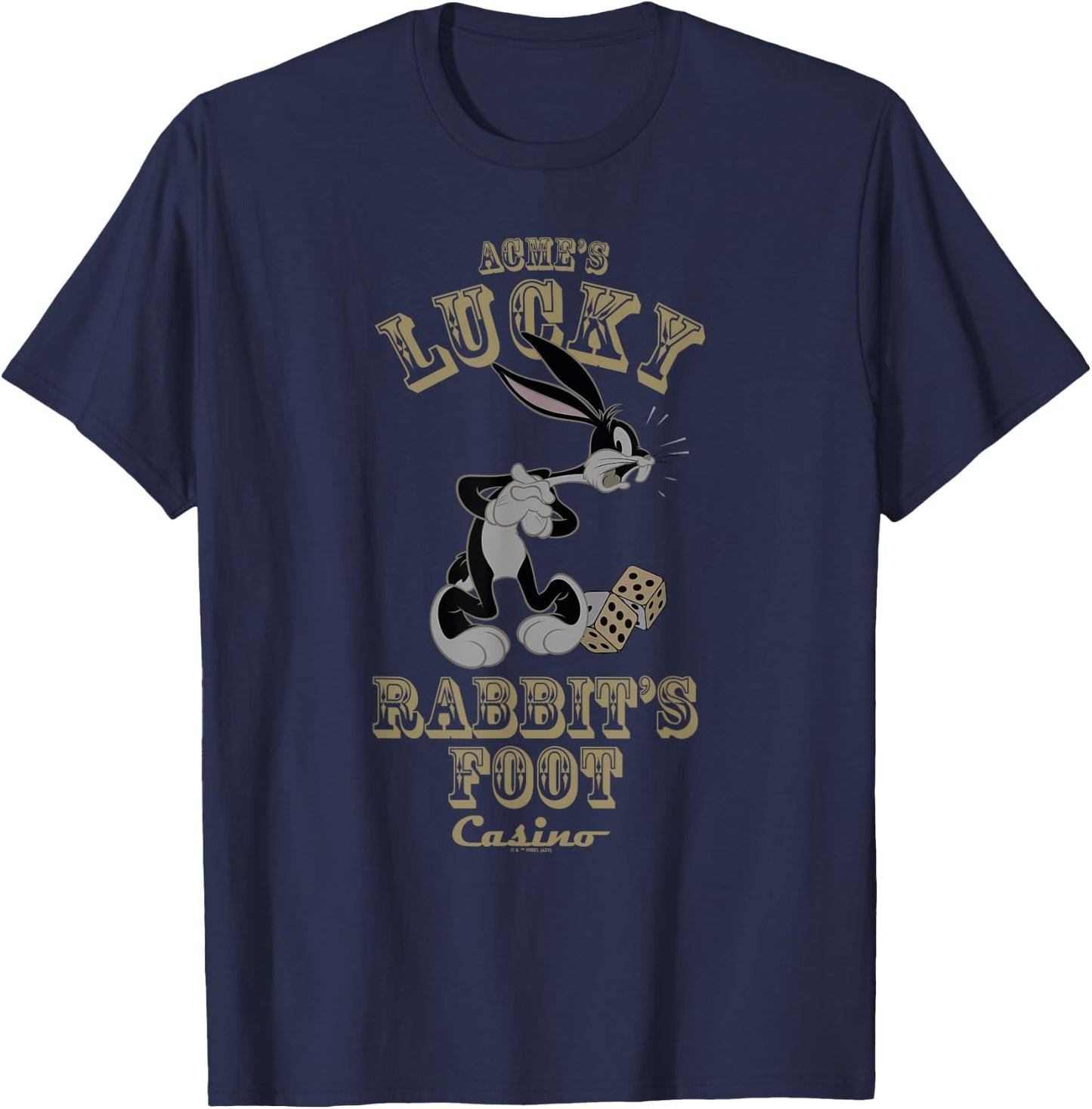 Looney Tunes Bugs Bunny Lucky Rabbit's Foot T-Shirt - T-Shirt | Navy