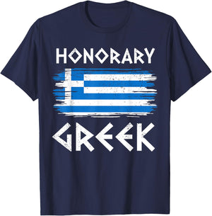 Honorary Greek Funny Ancient Greek Marriage Greek Wedding T-Shirt - T-Shirt | Navy