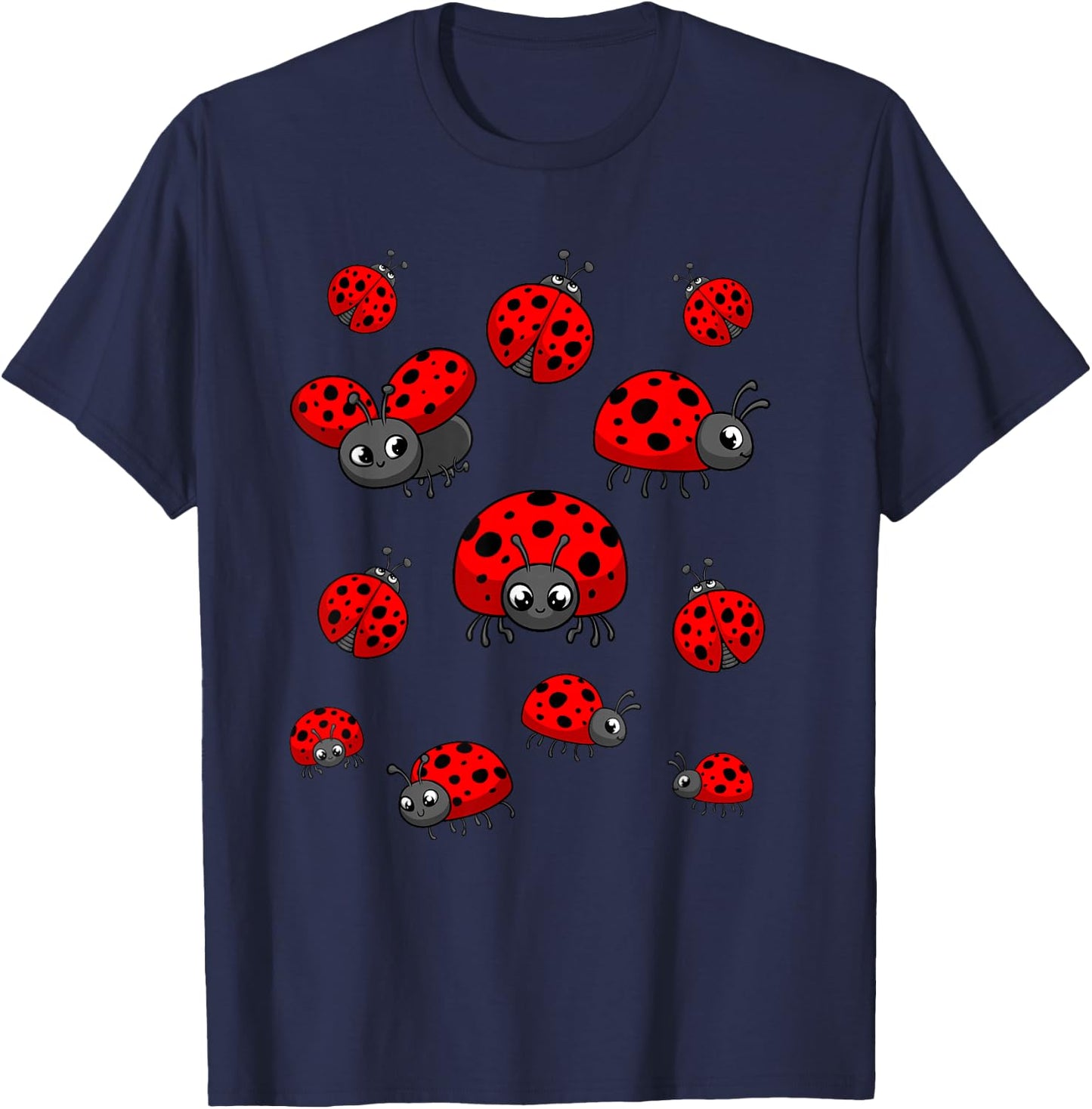 Ladybugs Art For Boy Girl Kid Toddler Insect Ladybug Lover T-Shirt - T-Shirt | Navy