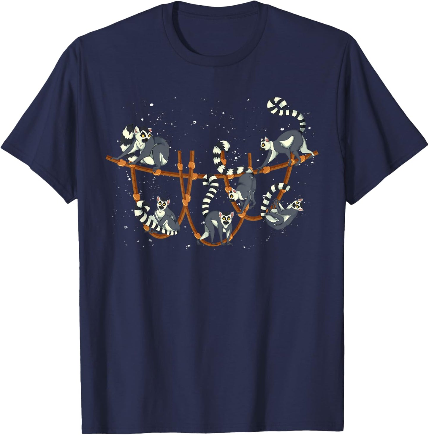 Madagascar Monkey Animal Lover Funny Lemur T-Shirt - T-Shirt | Navy