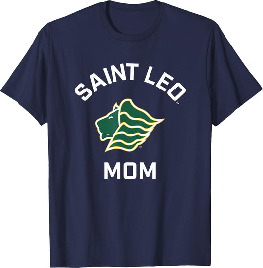 Saint Leo University Lions Arched Mom T-Shirt - T-Shirt | Navy