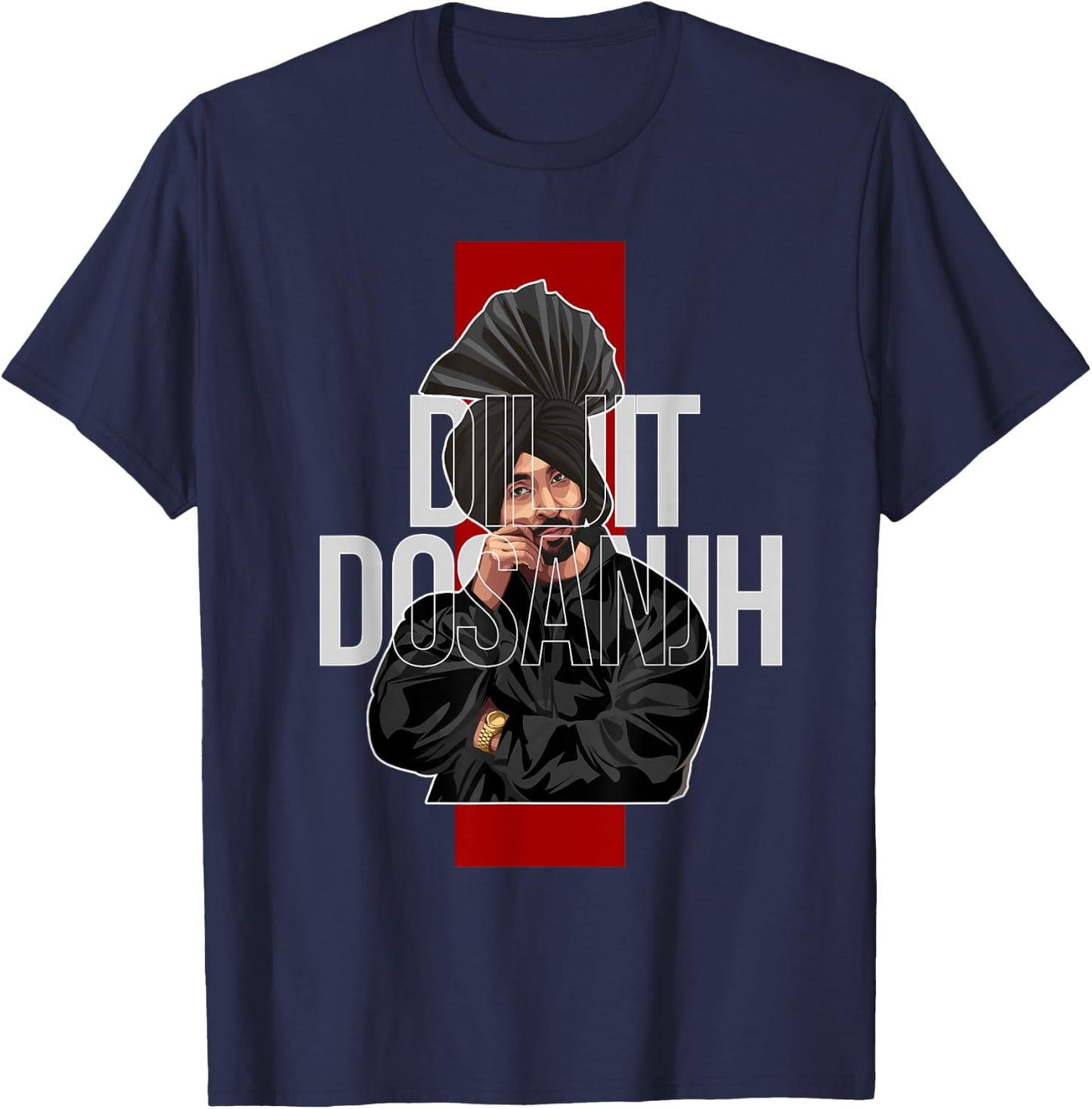 DILJIT DOSANJH | Punjabi Singer | Desi Apparel | Punjabi T-Shirt - T-Shirt | Navy