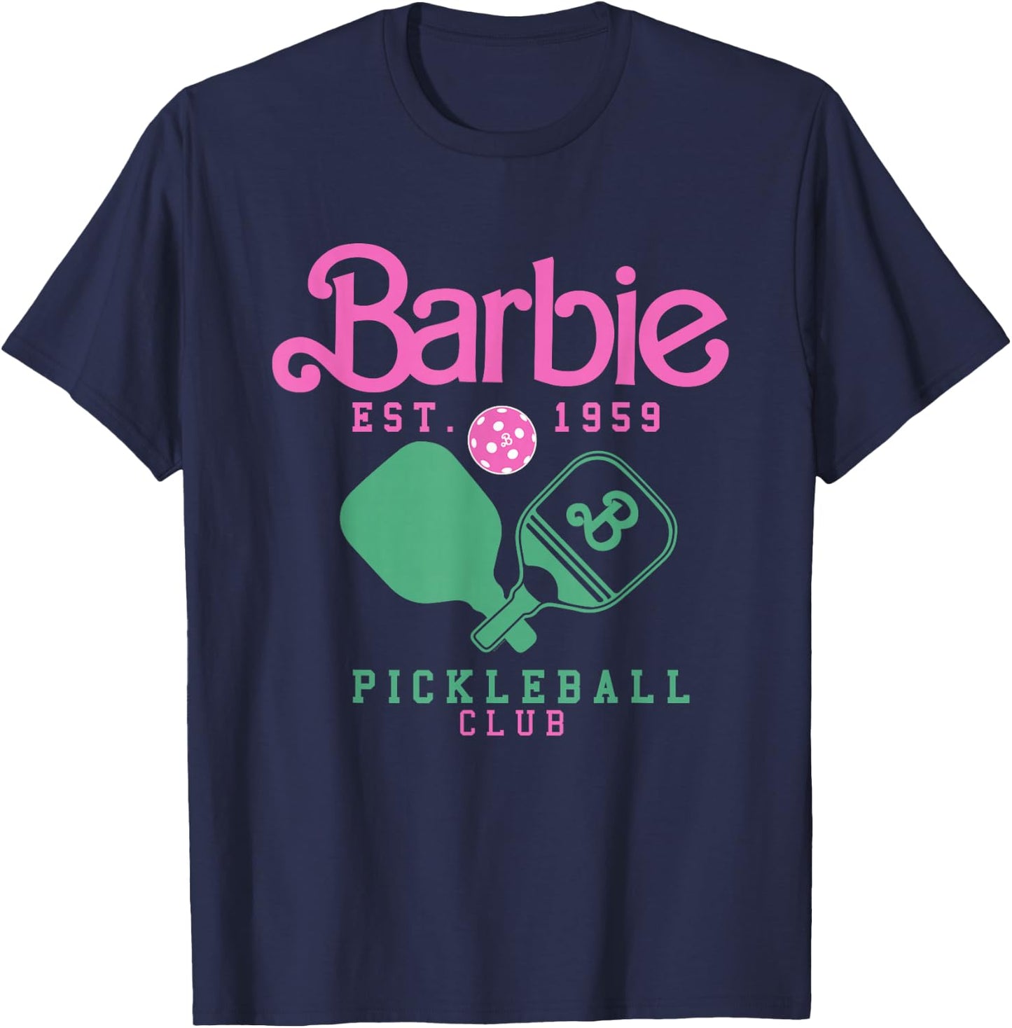 Barbie - Pickleball Club Paddles T-Shirt - T-Shirt | Navy