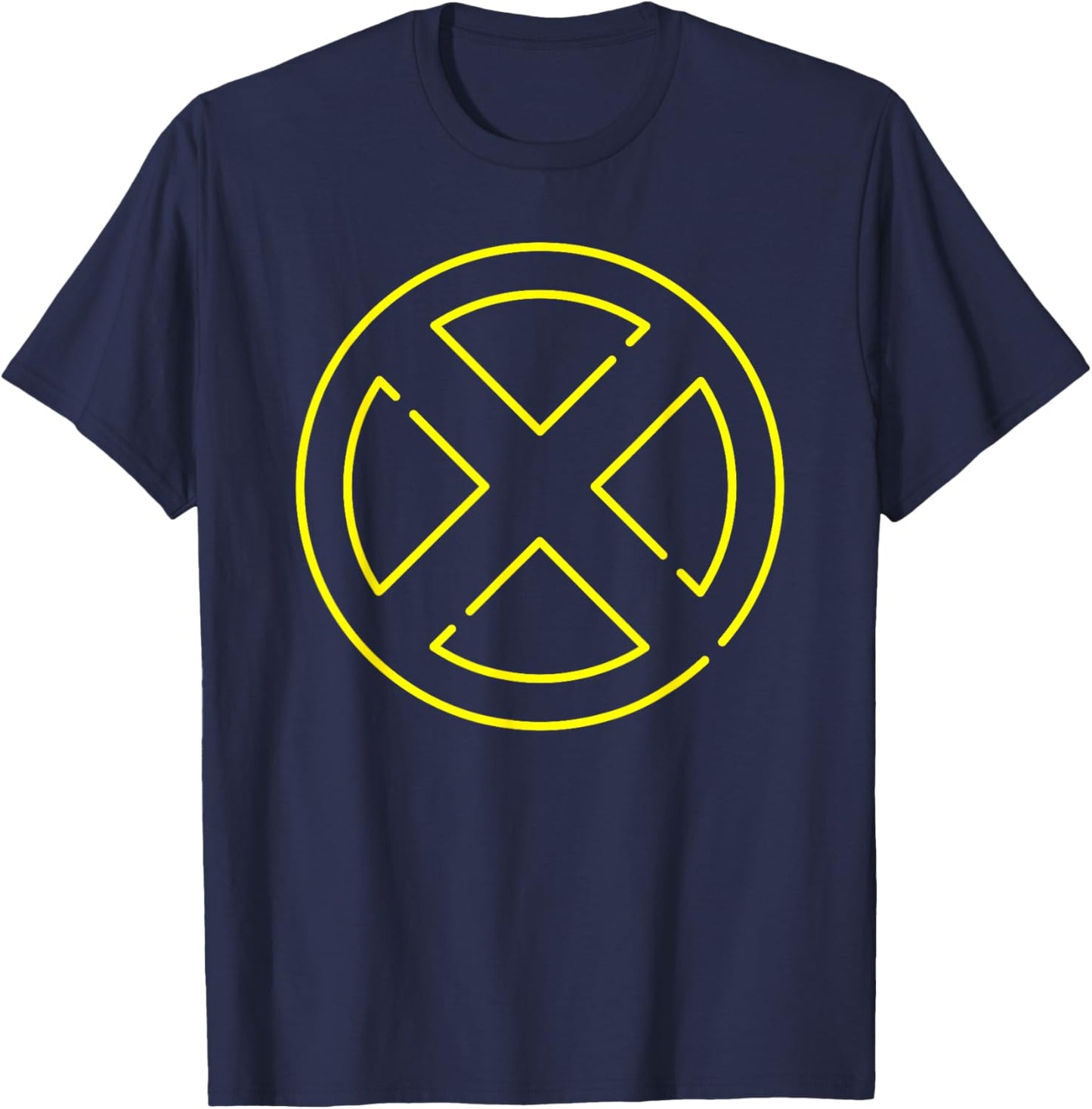 Marvel Super Heroes Neon Light Sign X-Men Symbol X Logo T-Shirt - T-Shirt | Navy
