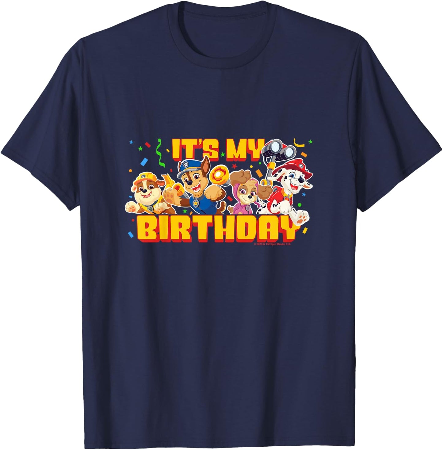 PAW Patrol Birthday It's My Birthday Cute Group Logo T-Shirt - T-Shirt | Navy