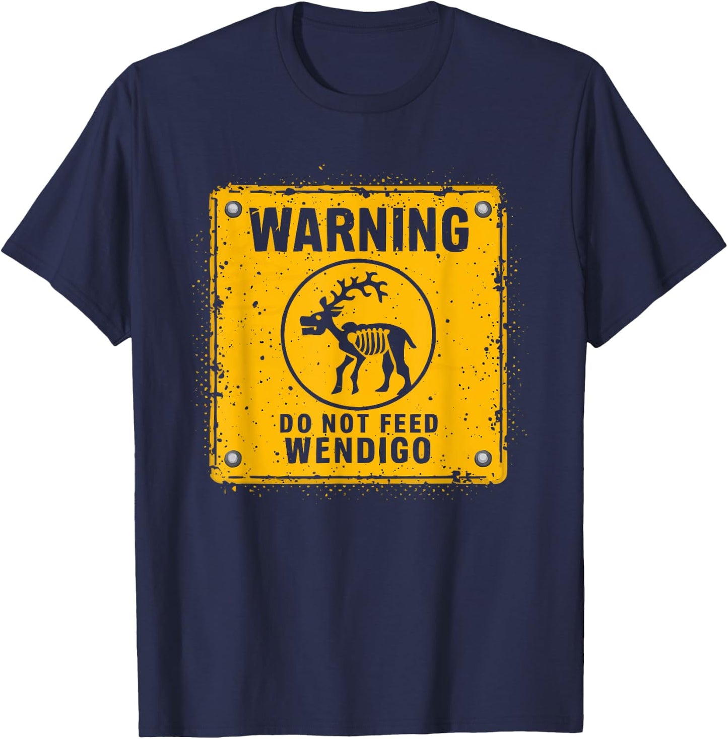 Wendigo Monster Legendary Creature Cryptozoology Cryptid T-Shirt - T-Shirt | Navy
