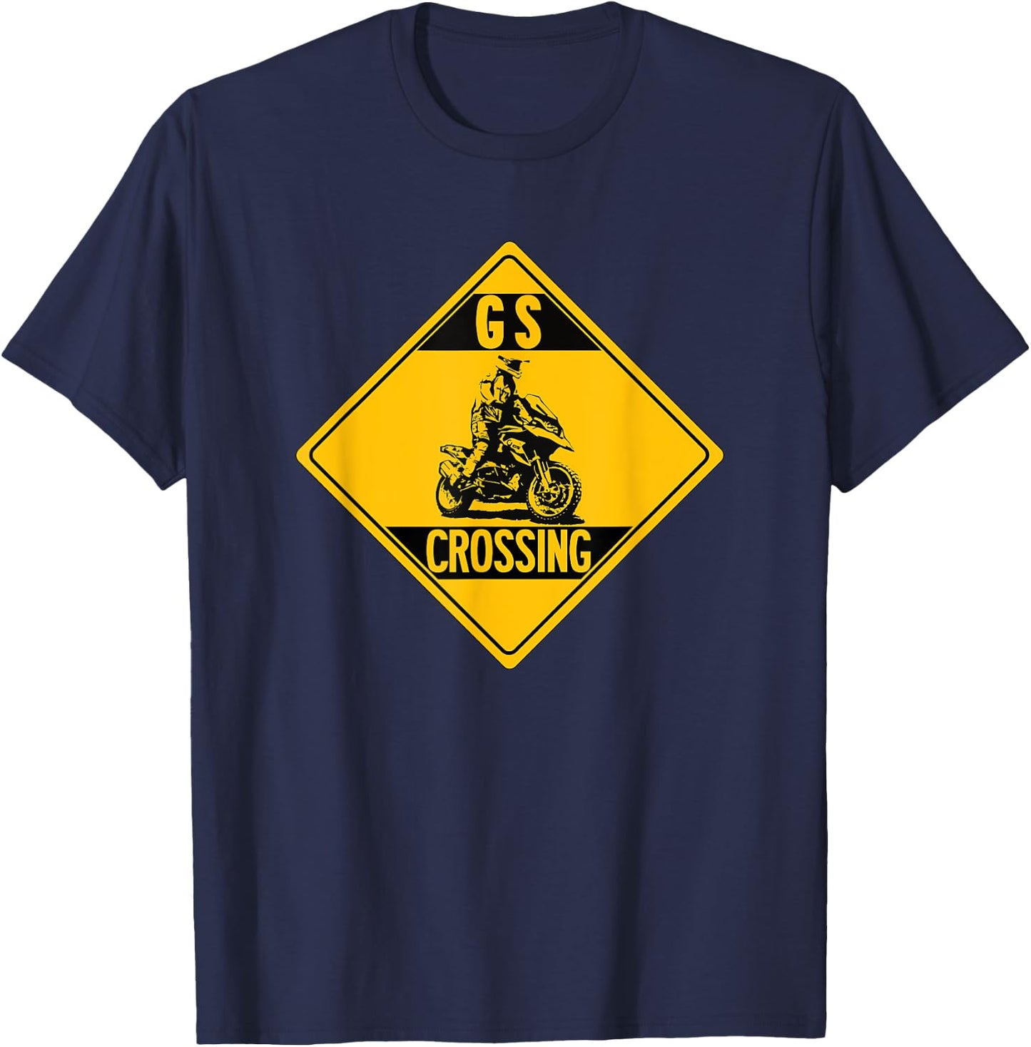 Enduro Motorcycle Designs R1200GS Enduro GS - Men's Black Classic Fit Short Sleeve - Motorcycle Themed - Gift - All Seasons - 1 Count - Size Small T-Shirt - T-Shirt | Navy
