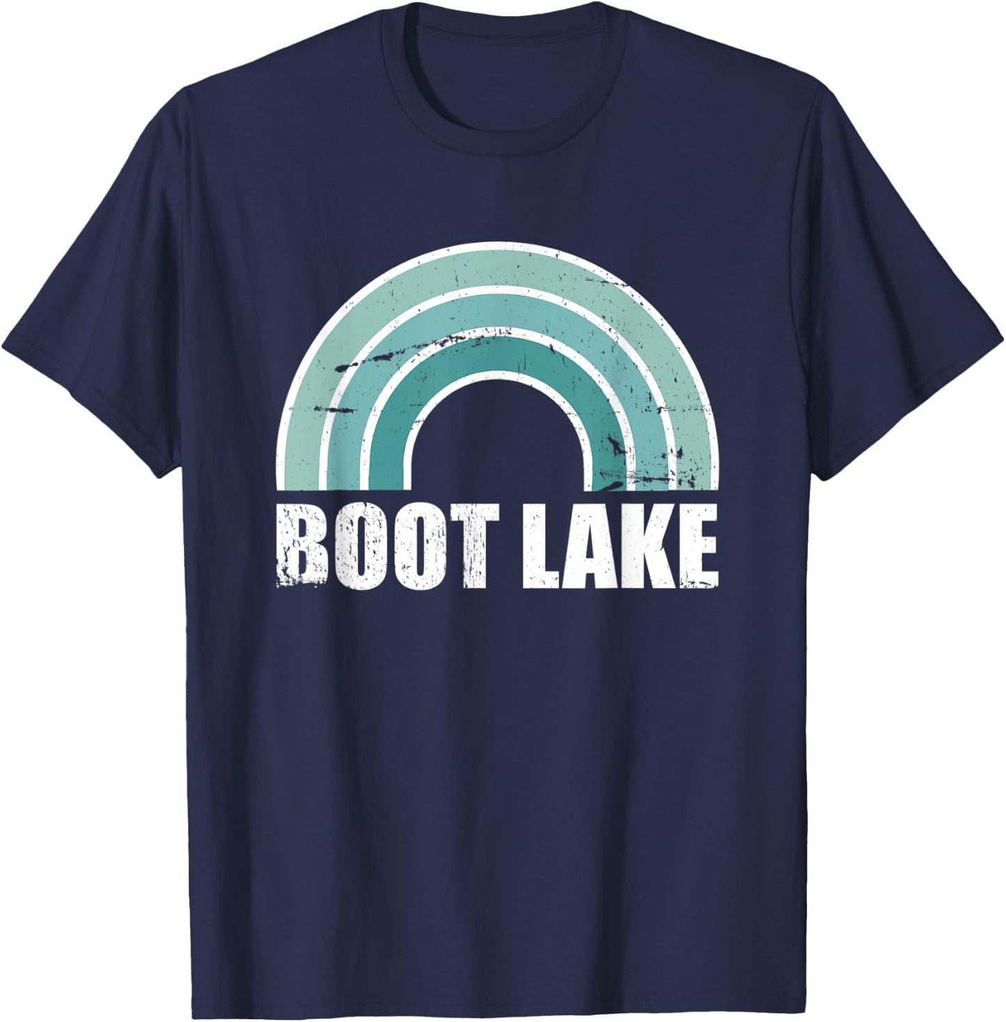 Boot Lake Wisconsin Family Vacation T-Shirt - T-Shirt | Navy